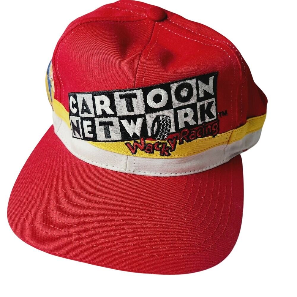 VTG 90s Cartoon Network Wacky Racing Snapback Hat #9 NASCAR Atom Ant Red CFS